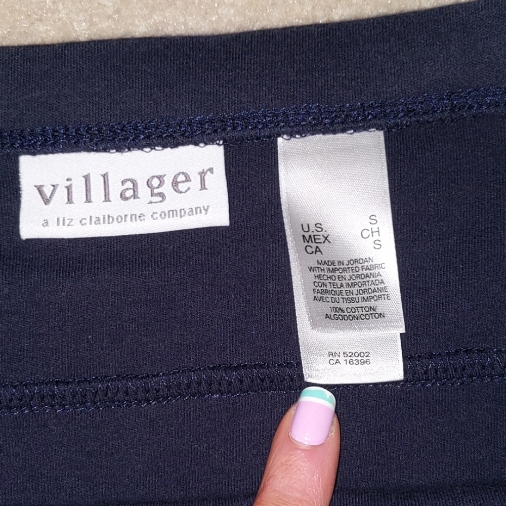 Navy blue stretchy skirt - Picture 4 of 5